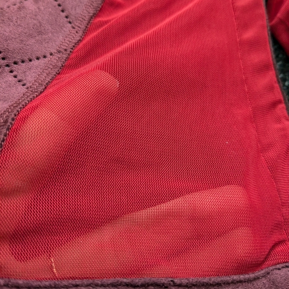 Brand new Burgundy cutout mesh quilted jacket size S - Picture 16 of 16